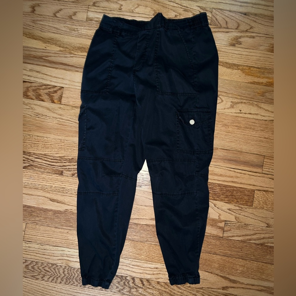 black cargo joggers